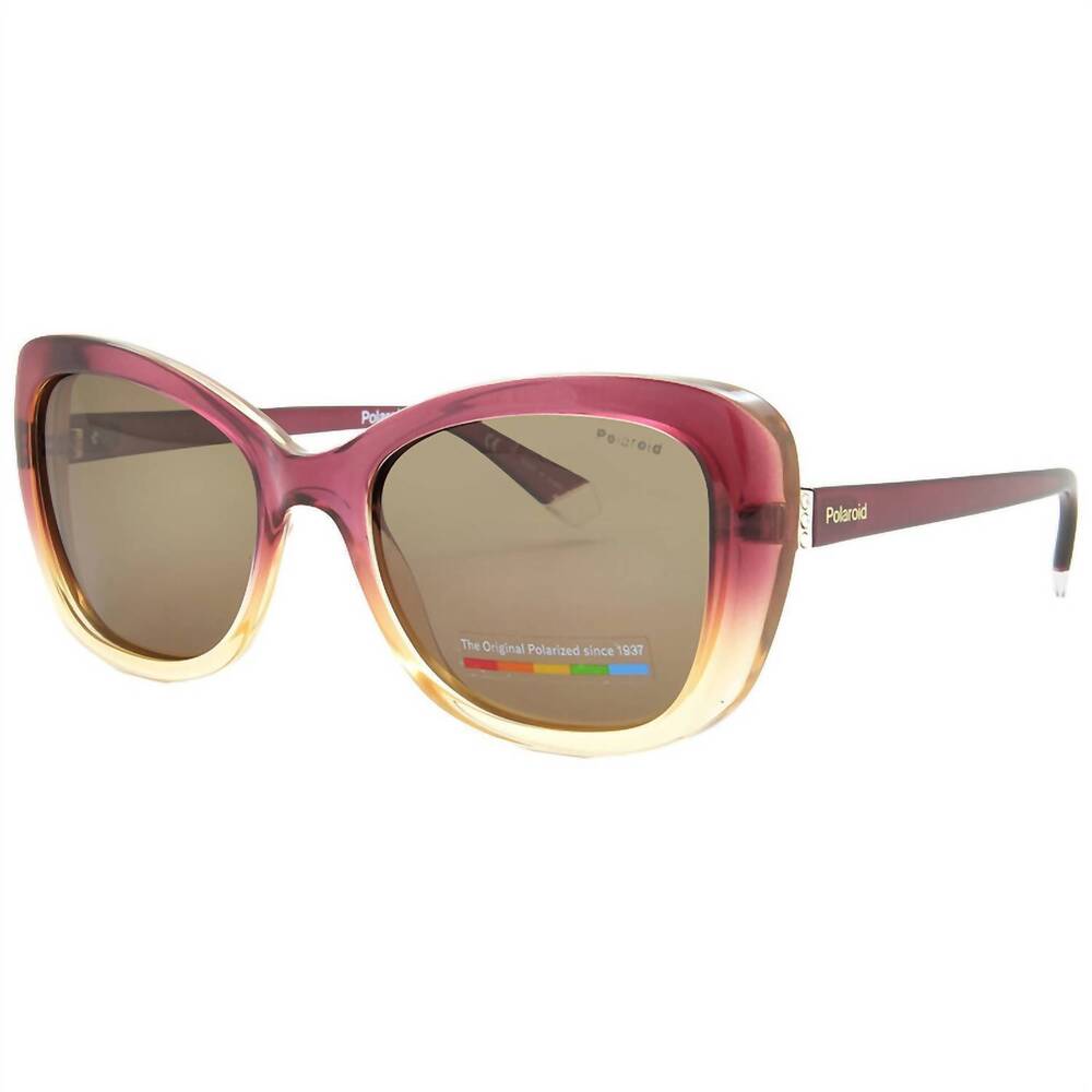 NEW POLAROID women's 4132/s/x s2n butterfly sunglasses in violet/beige